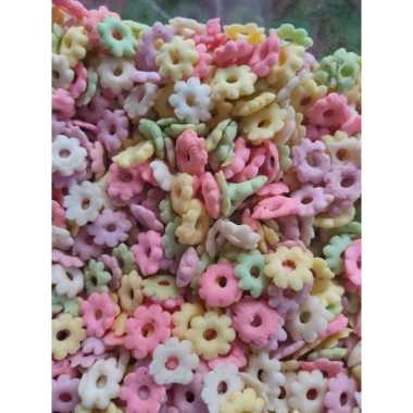[KILOAN] Snack Sakura Bunga Warna Warni Gurih - 1000gr / Snack Ribut Jajan Jadul / Riri Snack