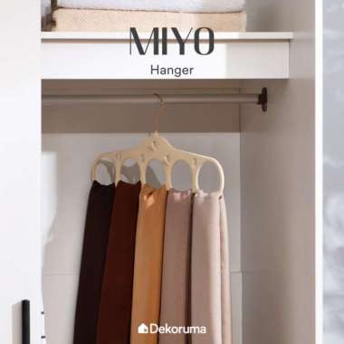 Dekoruma MIYO Gantungan Hijab Scarf 2 Set - Beige with Rose Gold