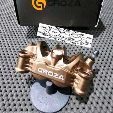 Kaliper 4P Radial Groza Zest Series Gold Titanium Hitam