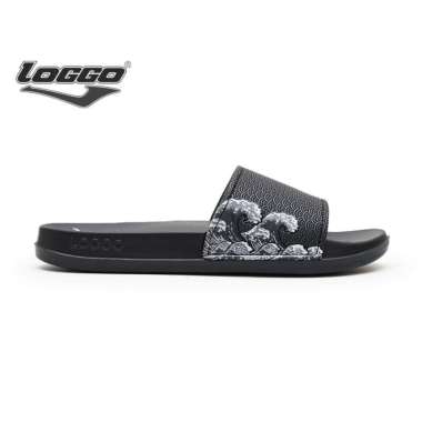 Sandal Pria Loggo - Sandal Wave Series - Sandal Slide Pria Size 39-43 40
