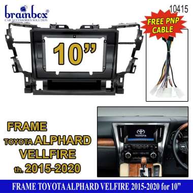 Frame Head Unit Android Toyota Alphard 2015-2020 10 Inch Bingkai Panel TV Mobil