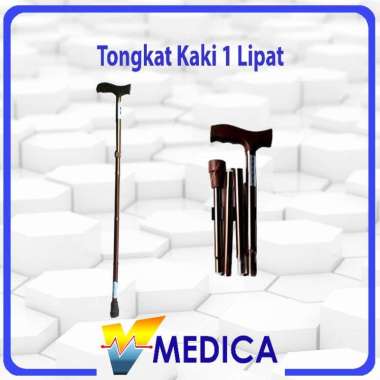 Tongkat Kaki 1 Lurus Lipat / Tongkat Lipat kaki 1 / Tongkat Manula