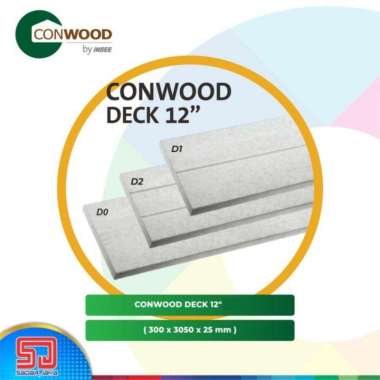 Conwood Deck 12" 30cm x 3m x 25mm Lantai Fiber Cement Motif Kayu GRC D1