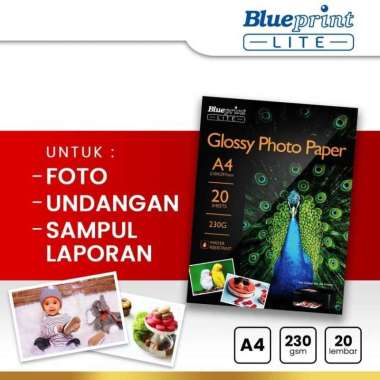Photo Paper Blueprint Lite Merak Kertas Foto A4 230 Kertas Foto Glossy