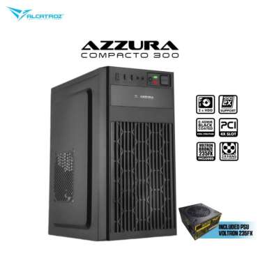 Casing Alcatroz Azzura Compacto 300 M-Atx with PSU Voltron Bronze 235 Include PSU