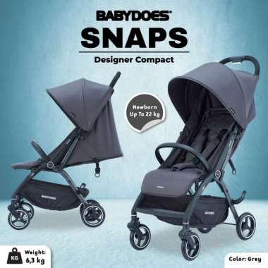 Stroller BabyDoes BD 5796 Snaps Kereta Dorong Bayi Grey