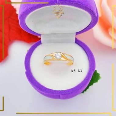 CINCIN NIKAH EMAS ASLI KADAR 375/8K CINCIN TUNANGAN CINCIN EMAS COUPLE MURAH WR 61 16