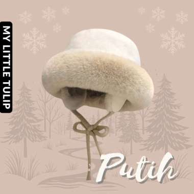 Topi Bucket Winter Wool Hangat / Topi Bulu2 Hangat Musim Dingin / Topi Earmuff Penutup Telinga Salju