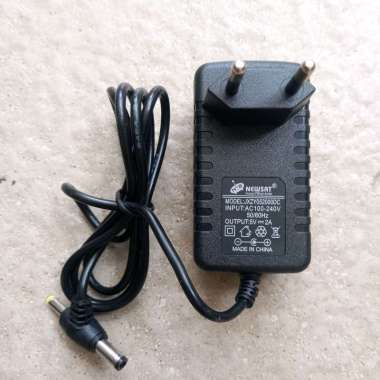 Adaptor 5v 2A jack 3.5mm dan .5mm - Adapter Casan 5volt 2ampere Jack double