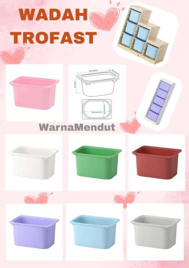 Kotak Penyimpanan Wadah Plastik Besar Tebal Aneka Warna Uk 42x30x23cm WMO IK2574 TRO putih TROF