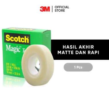 3M Scotch Magic Tape Isolasi Transparan Cat.810 M36 (3/4 Inch Γ 36 YD) 19mm Γ 32,9m Tanpa Residu Dan