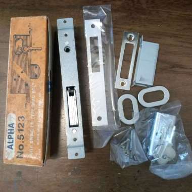 ALPHA No 5123 Kunci Pintu Aluminium Double Cylinder Dead Lock with swing up type dead bolt