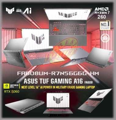 ASUS TUF Gaming A16 FA608UM R7N56G6G HM Ryzen 7 260/16GB/512GB SSD/RTX5060 8GB/16" 2.5K 165Hz/W11