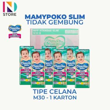 MamyPoko Pants Xtra Kering Slim S32/M30/L28/XL23 1 KARTON ISI 6 BALL (Tidak Gembung) MPP SLIM M30 1 