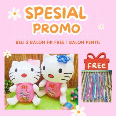 [BELI 2 GRATIS 1 BALON PENTIL] balon HK BALON HELLO KITTY TIUP