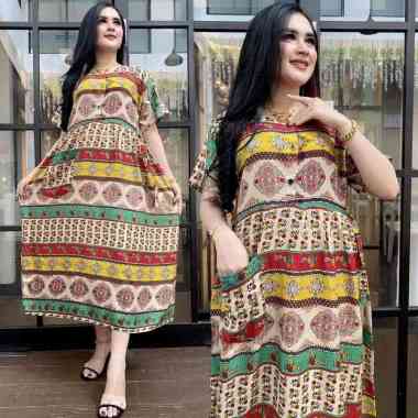 Cibi Keropi ~ Daster L Piyama L Dress Murahl Batik Murah L Baju Murah Wanita L Katunrayon premium da