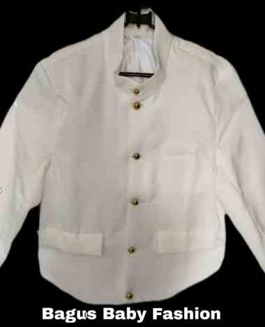 Beskap Pria Adat Jogja Warna Putih Halus Keren Putih XXL