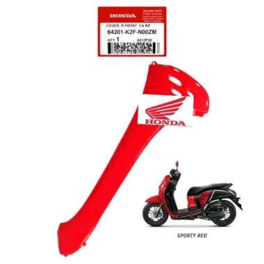 64202-K2F-N00ZM Sayap depan garnish depan scoopy K2F New tahun 2021 warna merah Matte Brown Kiri