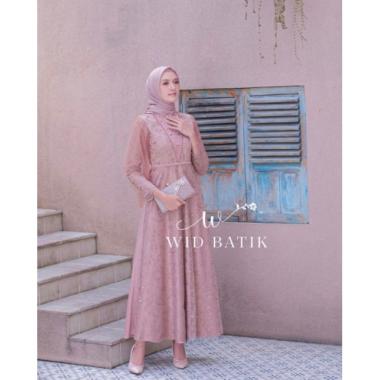 Gamis Kondangan Gaun Pesta Muslim Baju Lebaran Wanita Muslim Modern Mocca