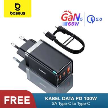 Kepala Charger Baseus 65W GaN Fast Charger 4.0 3.0 AFC SCP TYPE C PRO