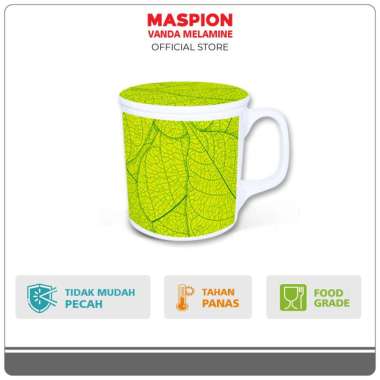 Maspion Vanda melamin Mug 3.5 Inhc + tutup Greeny
