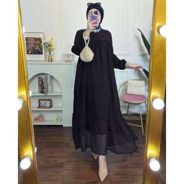 Zafana Dress - Dress Wanita Rayon Kahatex Premium Gamis Terbaru Lengan Terompet Baju Muslim Kekinian