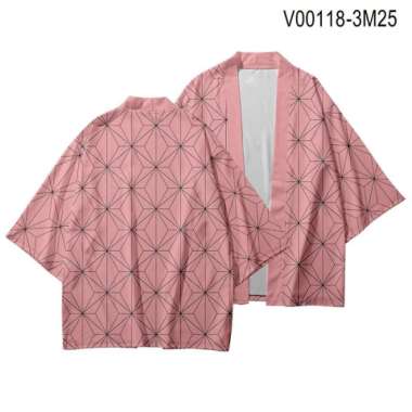 HAORI KIMETSU NO YAIBA BAJU ANIME NEZUKO SHINOBU ANAK DEWASA - L Nezuko A