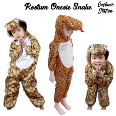 KOSTUM ONESIE SNAKE REPTILE / COSTUME ULAR HEWAN ANIMAL BINATANG ANAK - XL