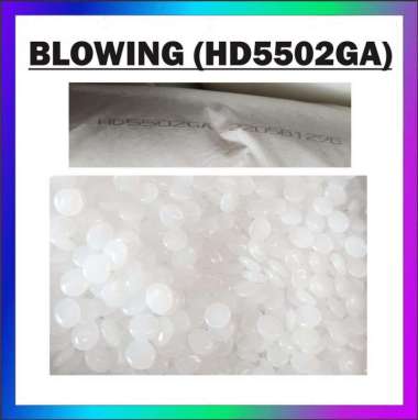 BIJI PLASTIK PURE HDPE HIGH DENSITY POLYETHYLENE PE POLIETILENA 1 ZAK BLOWING(5502GA)