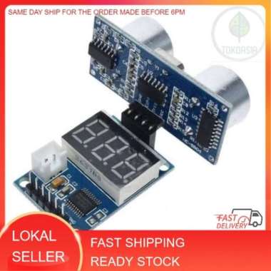 (Local Stock) HC-SR04 Ultrasonic Distance Measuring Sensor Module LED Display Range hc-sr04