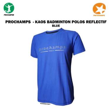 Kaos Jersey Badminton Prochamp Polos DTF Biru (Reflectif) XXL