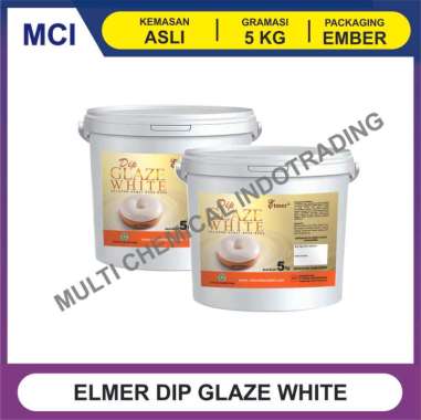 ELMER WHITE CHOCO DIP GLAZE 5 KG - 1 DUS 2 PCS / TOPPING DONAT