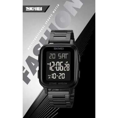 Jam Tangan Digital Pria 1859 Aneh Pria Terbaru Hitam Casual Jarum Divigo Tamgan Tali Tangam Tanga Bu