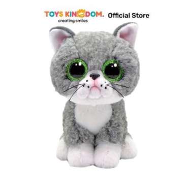 Ty Beanie Boos Boneka Hewan Cat Reguler Ty95327 - Abu-Abu