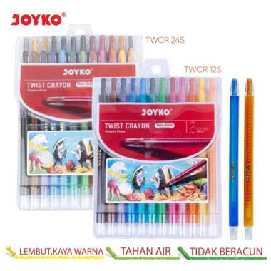 Crayon Putar Joyko 12 Warna Panjang