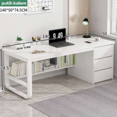 RM Meja belajar Dengan Laci Meja Kerja Meja Ka 140CM+kabinet