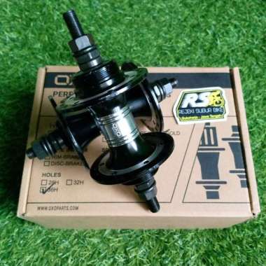 Hub Bearing 36 Hole OXO Double Drat Alloy Freewheel Sepeda Fixie BMX HITAM