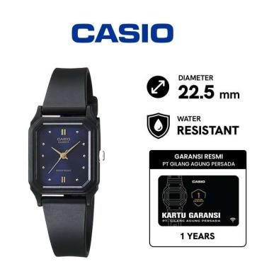Casio LQ-142E-2ADF Quartz Resin Band Jam Tangan Wanita Black