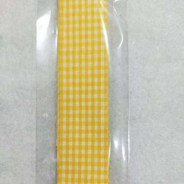 Pita Kado Bouquet Buket Bunga/Uang Polka Kotak Kuning