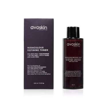 Toner Avoskin Miraculous Refining 100ml-Aha Bha Pha-Eksfoliasi Kulit