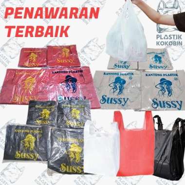 KANTONG KRESEK PUTIH & MERAH (UK 24, 28 , 35, 40) 40x60 Putih