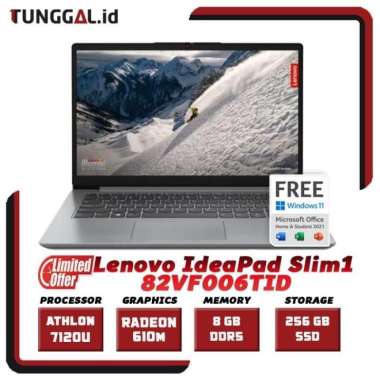 Lenovo Ideapad Slim 1 6TID AMD Athlon Silver 7120 8GB 256SSD W11 OHS