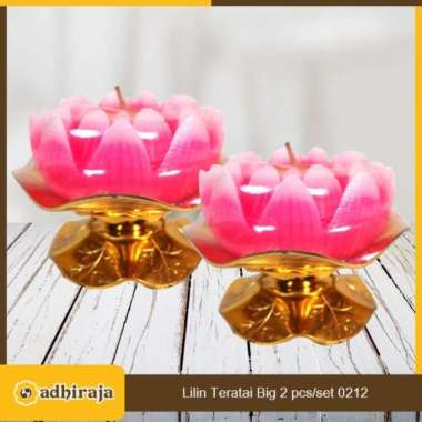 Lilin Teratai/ Lilin Puja Sembahyang Teratai Big 2 pcs/set 0212