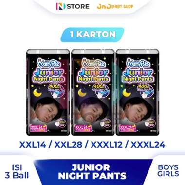 MamyPoko Junior Night Pants XXL14/XXL28/XXXL12/XXXL24 Boys Girls 1 Karton XXXL24 GIRLS 1 DUS