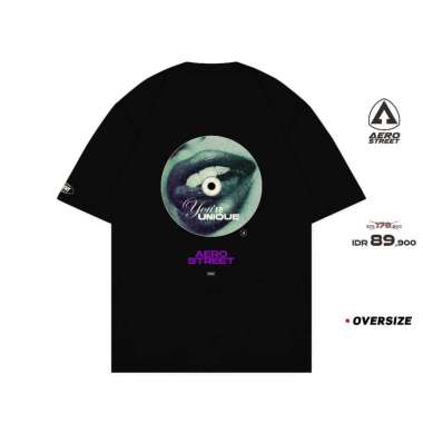 Aerostreet T Shirt Oversize Unique Hitam Kaos FADAA M