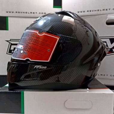 Helm Full Face - RSV FF500 CARBON GLOSSY - Paket Ganteng - RSV Helmet XL Clear