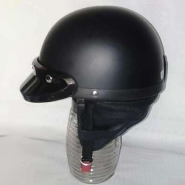 helm chips. helm vespa. helm jadul retro Hitam