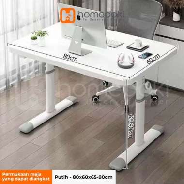 Homedoki Meja Komputer Minimalis/Meja Belajar/Meja gaming/Meja Komputer/Meja Laptop UP-80CM-Putih