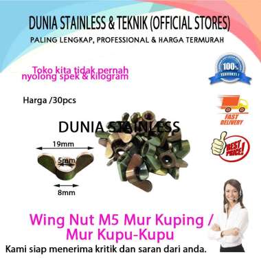 Wing Nut M5 Mur Kuping / Mur Kupu-kupu