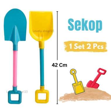 Mainan Sekop Pasir Anak skup skop sendok pasir besar isi 2